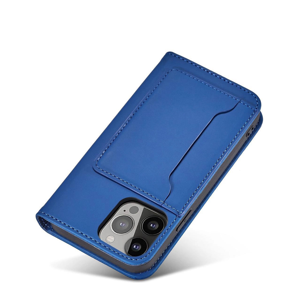 Magnet Card Case etui do iPhone 13 Pro na karty kartę podstawka niebieski – zdjęcie 8