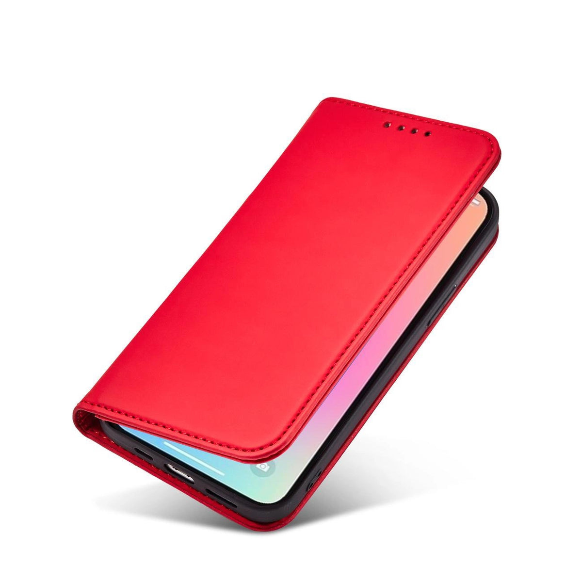 Magnet Card Case etui do iPhone 13 Pro na karty kartę podstawka czerwony