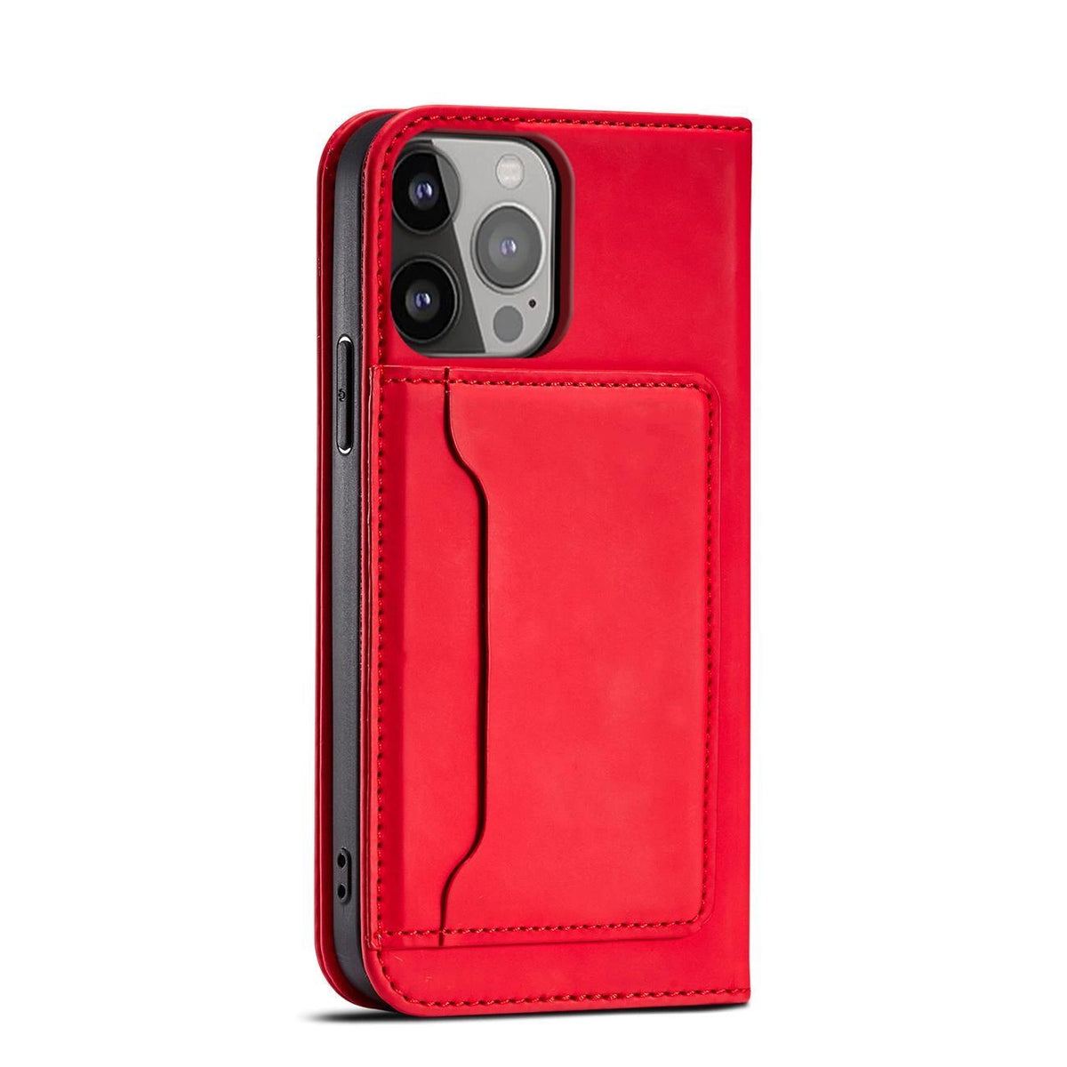 Magnet Card Case etui do iPhone 13 Pro na karty kartę podstawka czerwony