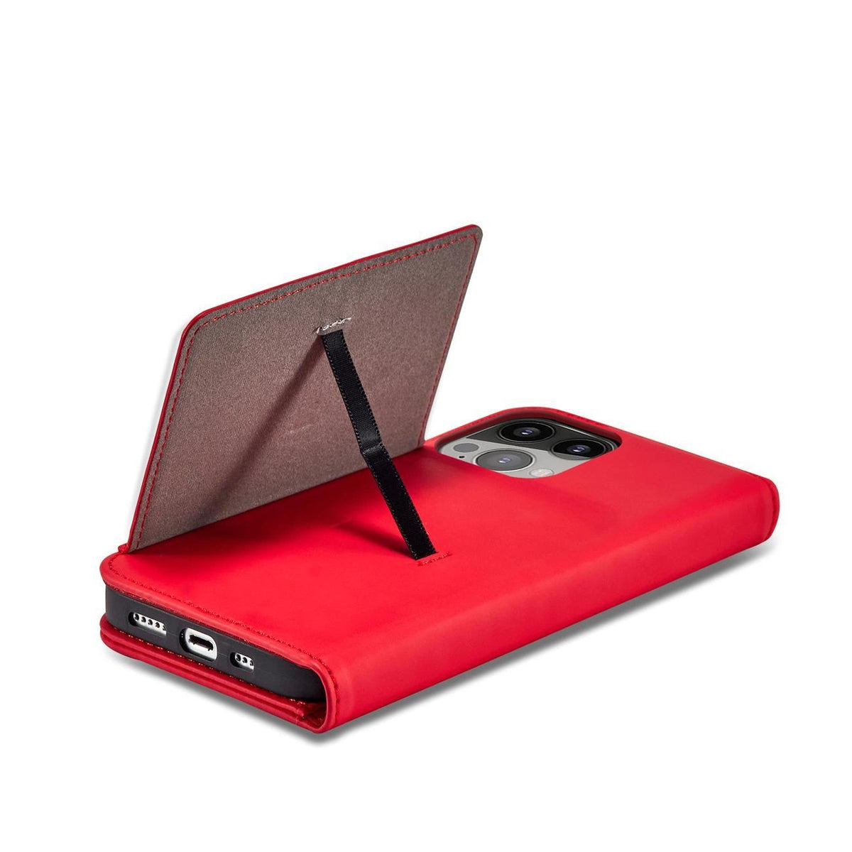 Magnet Card Case etui do iPhone 13 Pro na karty kartę podstawka czerwony