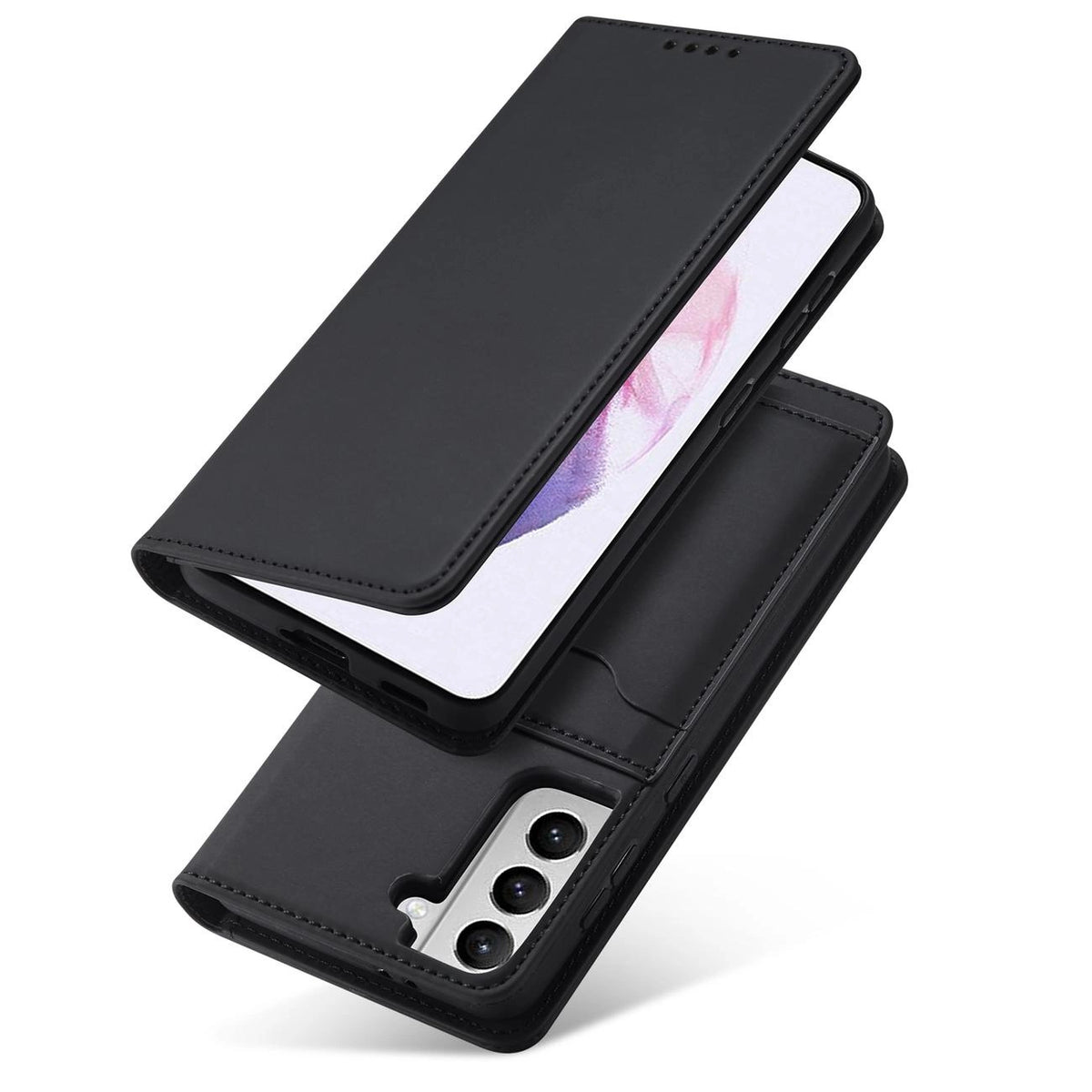 Magnet Card Case etui do Samsung Galaxy na karty kartę podstawka czarny – zdjęcie 12