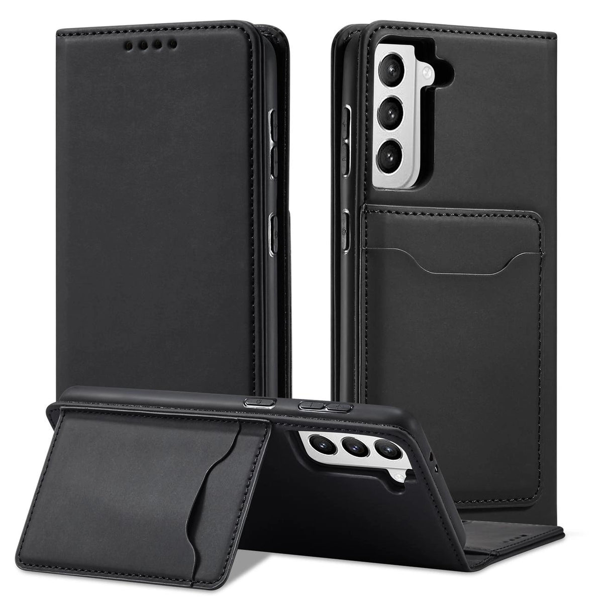 Magnet Card Case etui do Samsung Galaxy na karty kartę podstawka czarny – zdjęcie 5