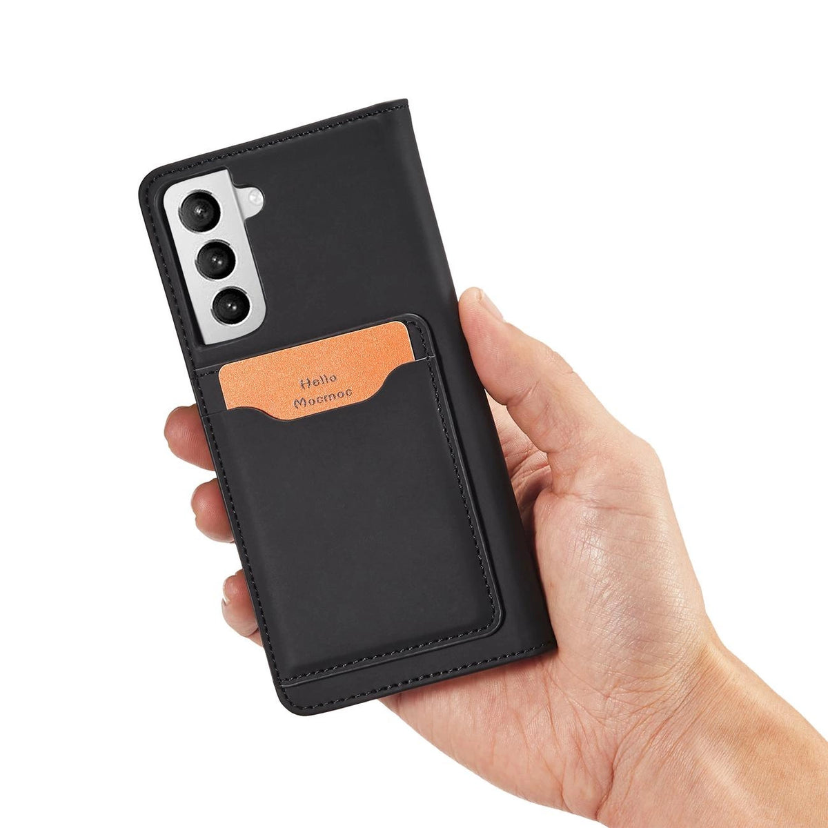 Magnet Card Case etui do Samsung Galaxy na karty kartę podstawka czarny – zdjęcie 9