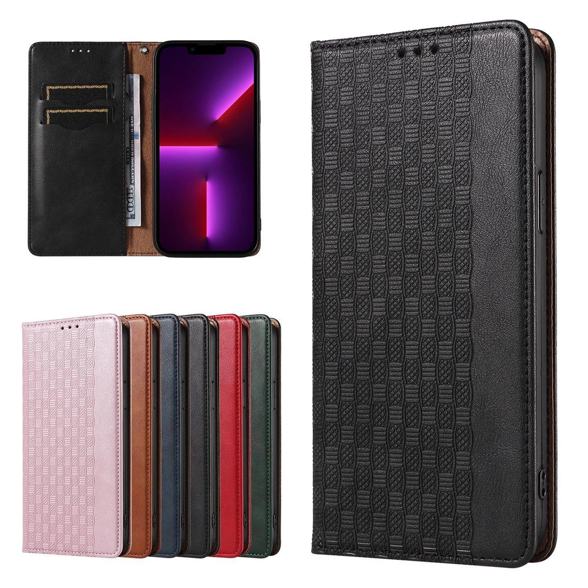Magnet Strap Case etui do iPhone 12 Pro pokrowiec portfel + mini smycz – zdjęcie 2