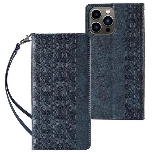 Magnet Strap Case etui do iPhone 12 Pro pokrowiec portfel + mini smycz
