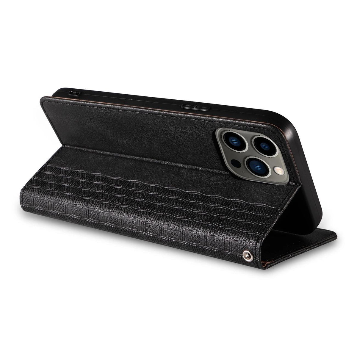 Magnet Strap Case etui do iPhone 12 Pro Max pokrowiec portfel + mini smycz – zdjęcie 10