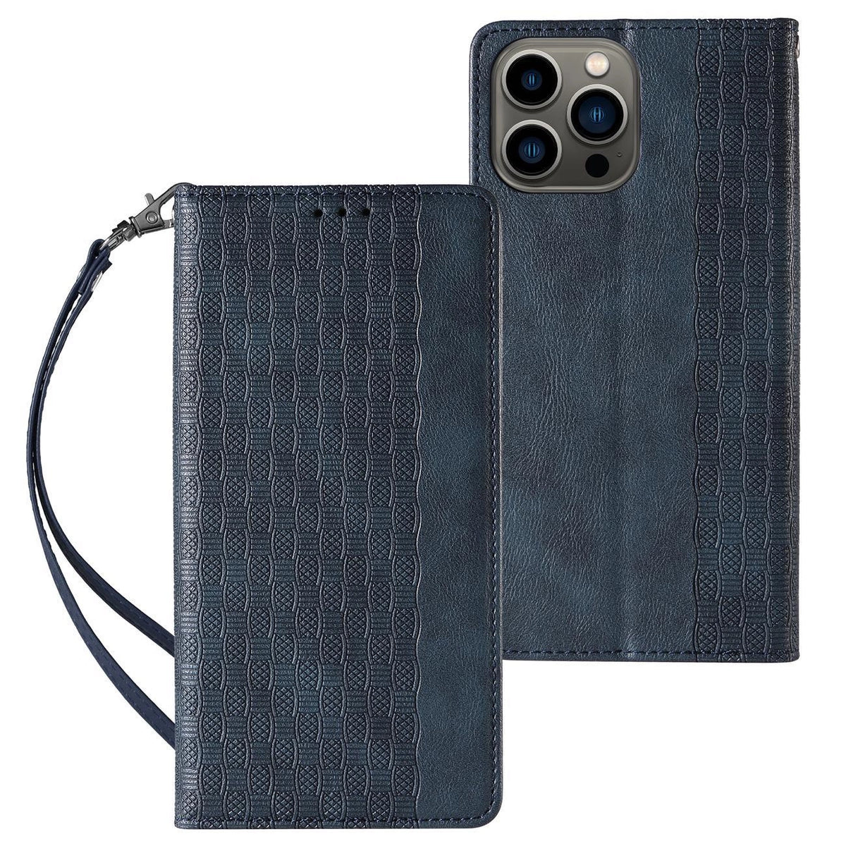 Magnet Strap Case etui do iPhone 12 Pro Max pokrowiec portfel + mini smycz