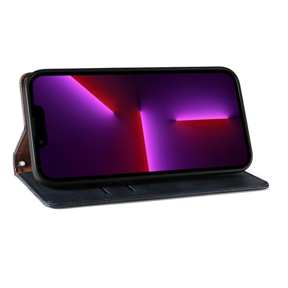 Magnet Strap Case etui do iPhone 12 Pro Max pokrowiec portfel + mini smycz – zdjęcie 10