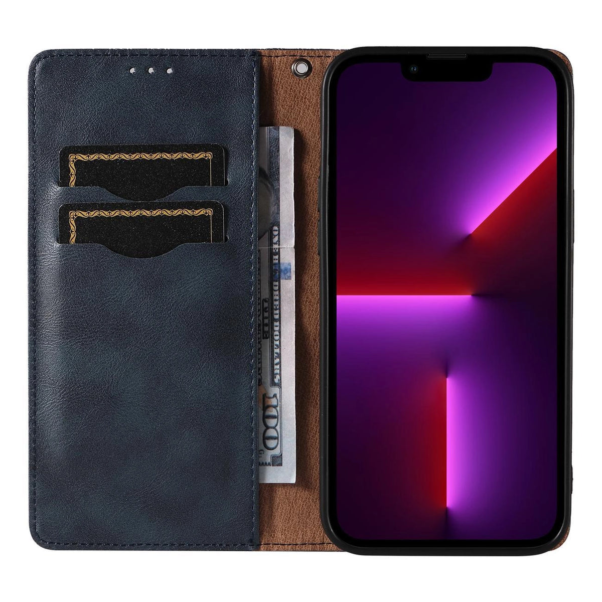 Magnet Strap Case etui do iPhone 12 Pro Max pokrowiec portfel + mini smycz – zdjęcie 8