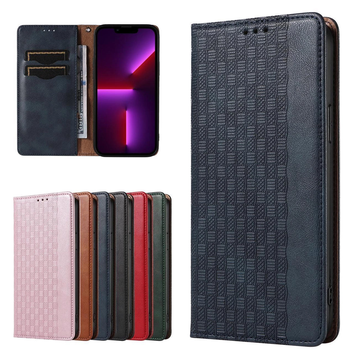 Magnet Strap Case etui do iPhone 13 Pro Max pokrowiec portfel + mini smycz – zdjęcie 2