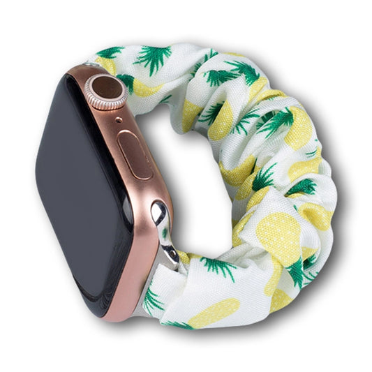 Materiałowa opaska do Apple Watch 38 / 40 / 41 mm pasek na gumce - ananas