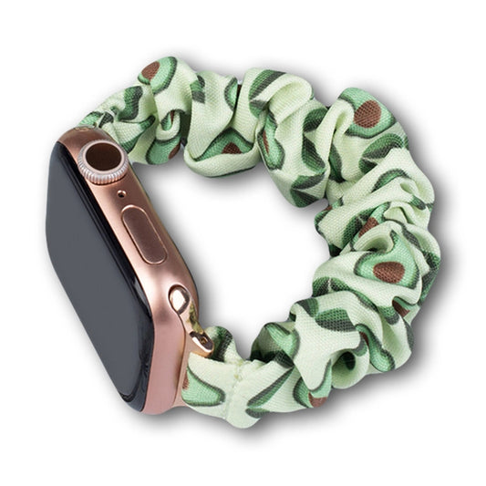 Materiałowa opaska do Apple Watch 42 / 44 / 45 mm pasek na gumce - awokado