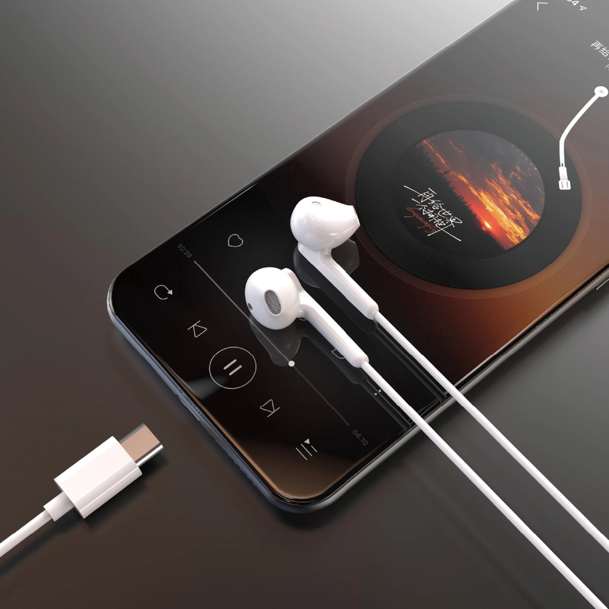 Słuchawki Dudao X3C douszne przewodowe USB-C 1.2m - białe