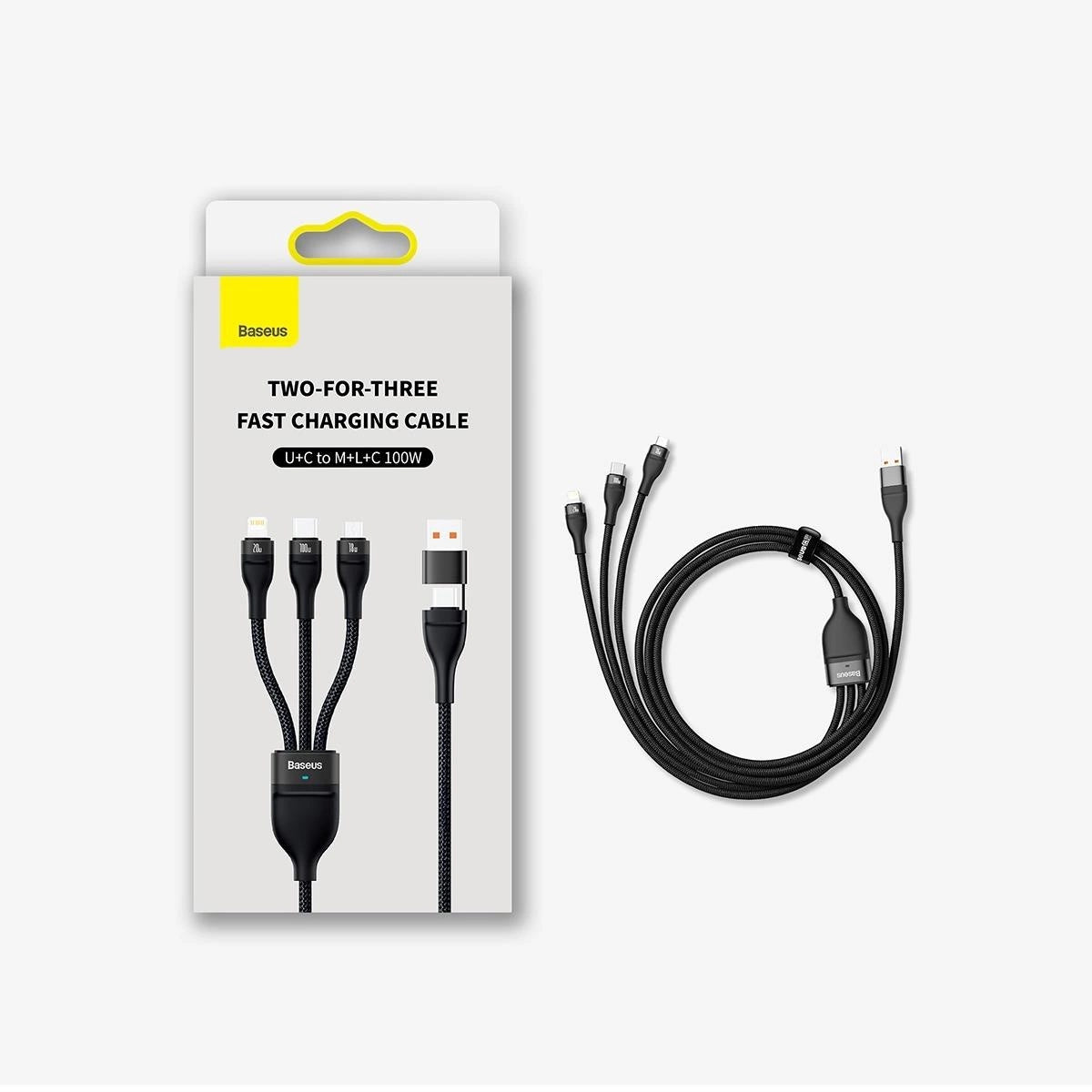 Baseus Flash Series II kabel USB Typ C / USB Typ A - USB Typ C / Lightning – zdjęcie 5
