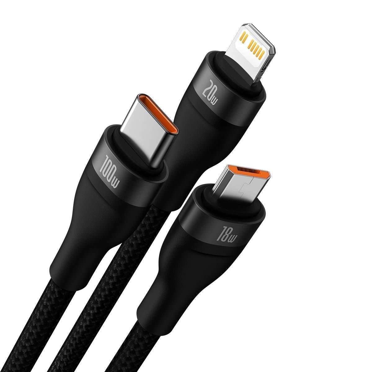 Baseus Flash Series II kabel USB Typ C / USB Typ A - USB Typ C / Lightning – zdjęcie 2