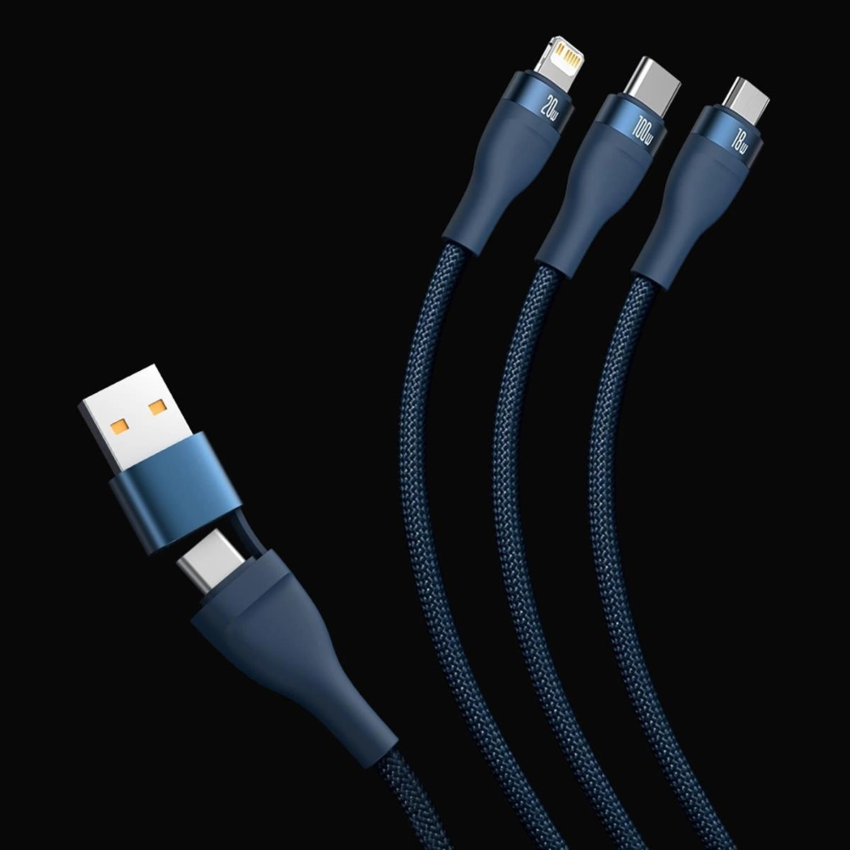 Baseus Flash Series II kabel USB Typ C / USB Typ A - USB Typ C / Lightning