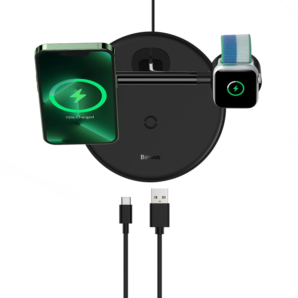 Baseus Swan ładowarka indukcyjna (kompatybilna z MagSafe) stojak do – zdjęcie 7