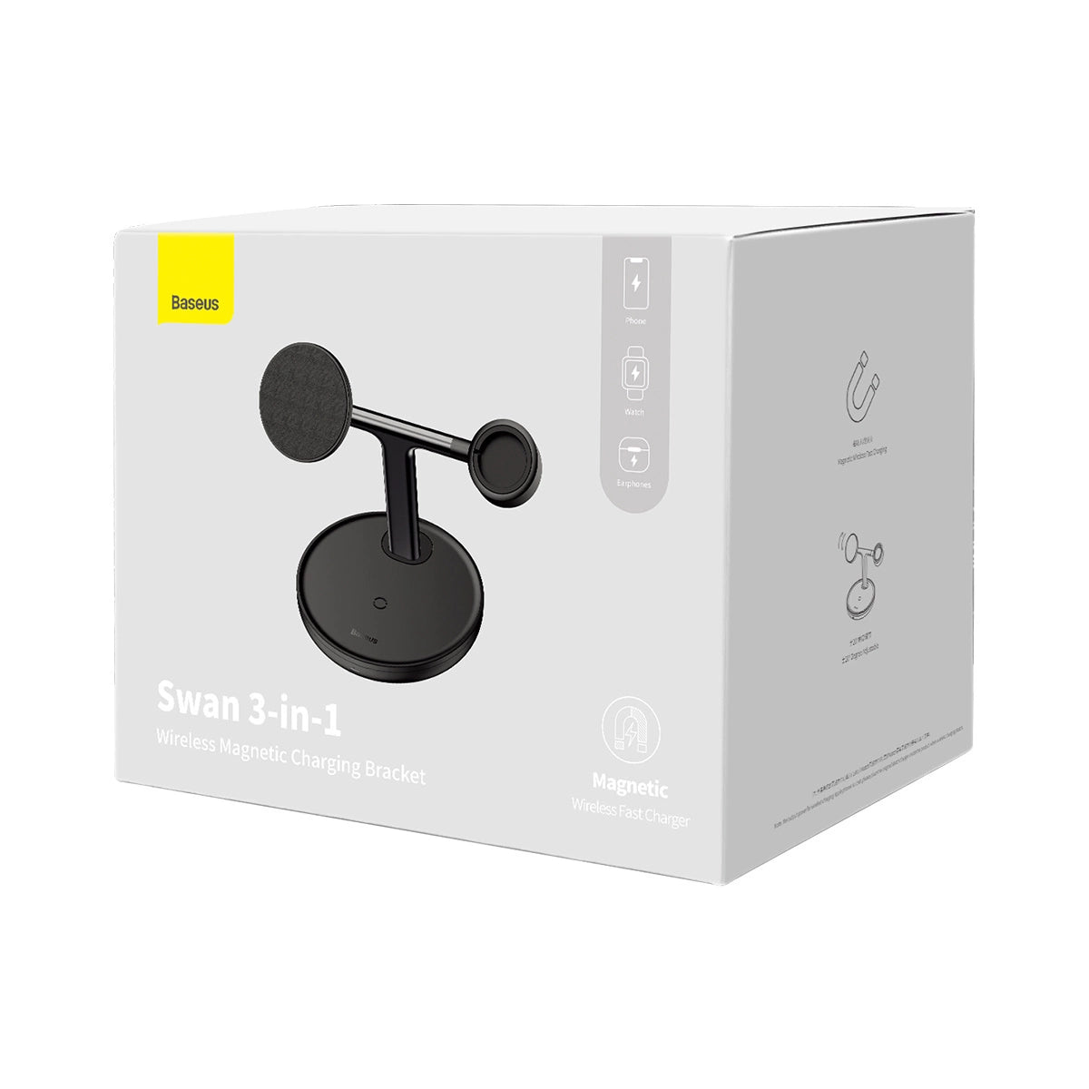 Baseus Swan ładowarka indukcyjna (kompatybilna z MagSafe) stojak do – zdjęcie 5