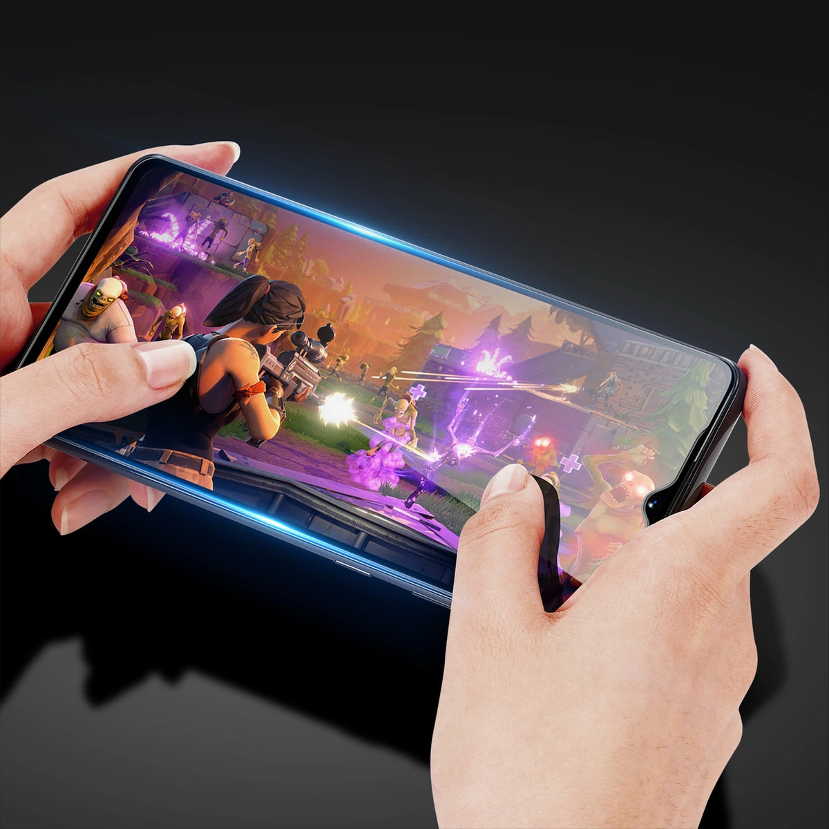 Dux Ducis 9D na cały ekran z ramką Realme Narzo 50A czarny (case friendly) – zdjęcie 3