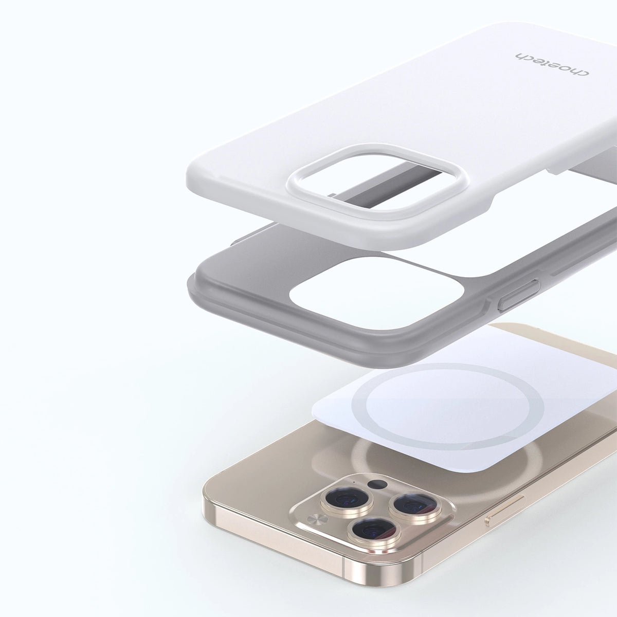 Choetech MFM Anti-drop etui pokrowiec iPhone 13 Pro Max biały