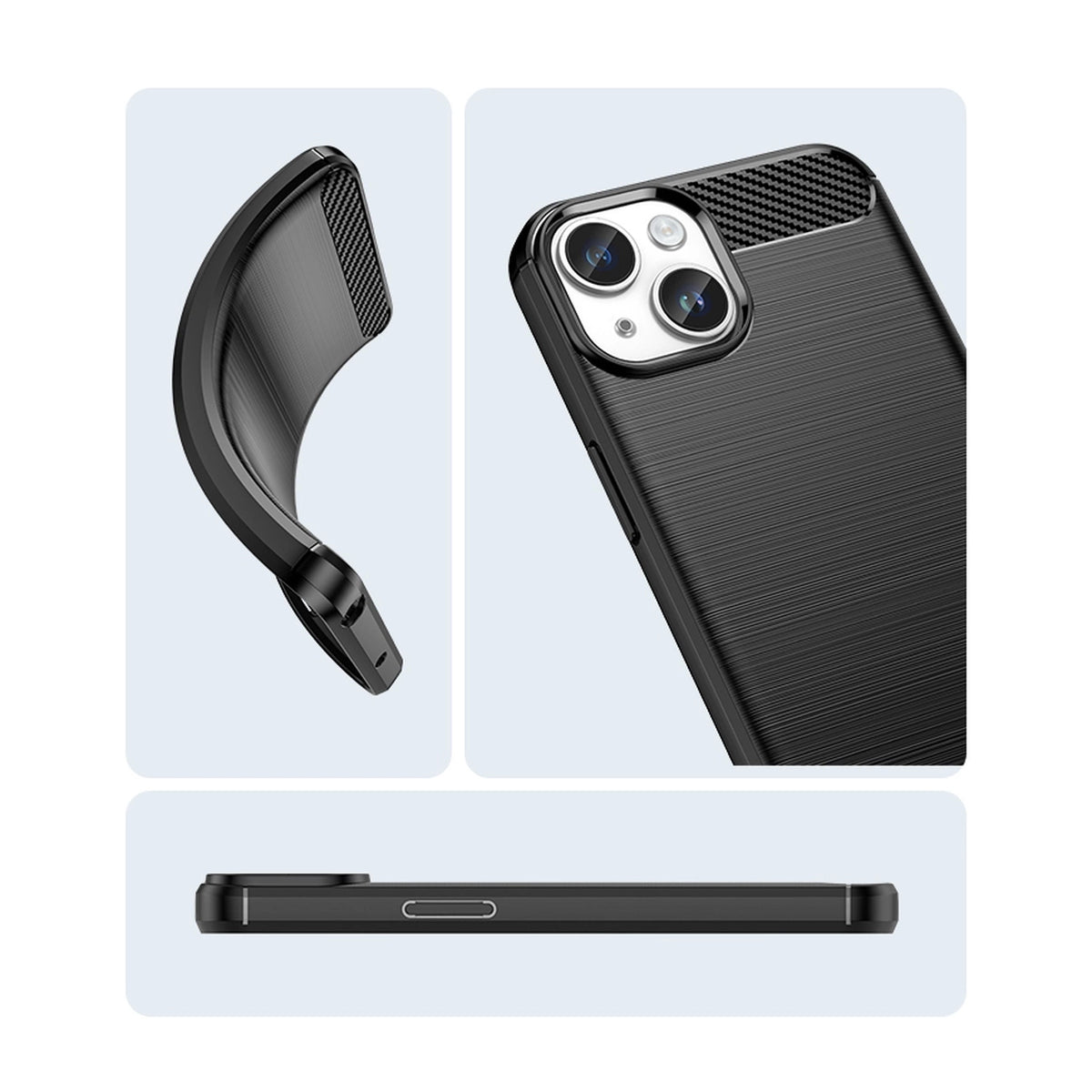Carbon Case etui iPhone 14 Plus elastyczny żelowy na tył plecki niebieski – zdjęcie 15