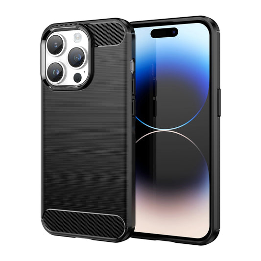 Carbon Case etui iPhone 14 Pro Max elastyczny żelowy na tył plecki czarny