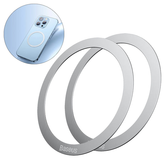Baseus Halo Series magnetyczny pierścień (2 szt./opakowanie) srebrny