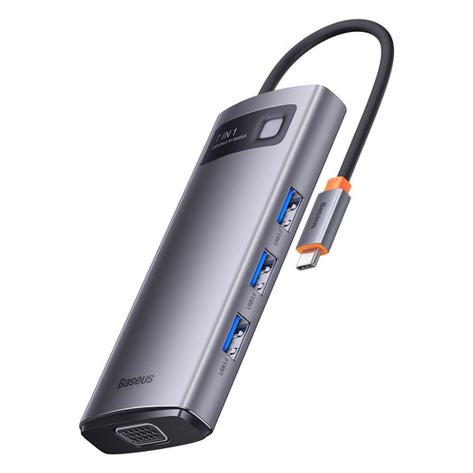Baseus Metal Gleam Series stacja dokująca HUB 7 w 1 USB Typ C - 1 x HDMI